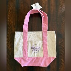 Trader Joe’s pastel Pink Mini Tote Bag